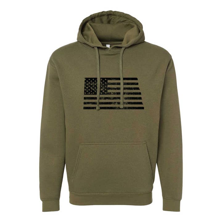 Stars & Stripes North Dakota Hoodie voor wholesale door Wheatheadz