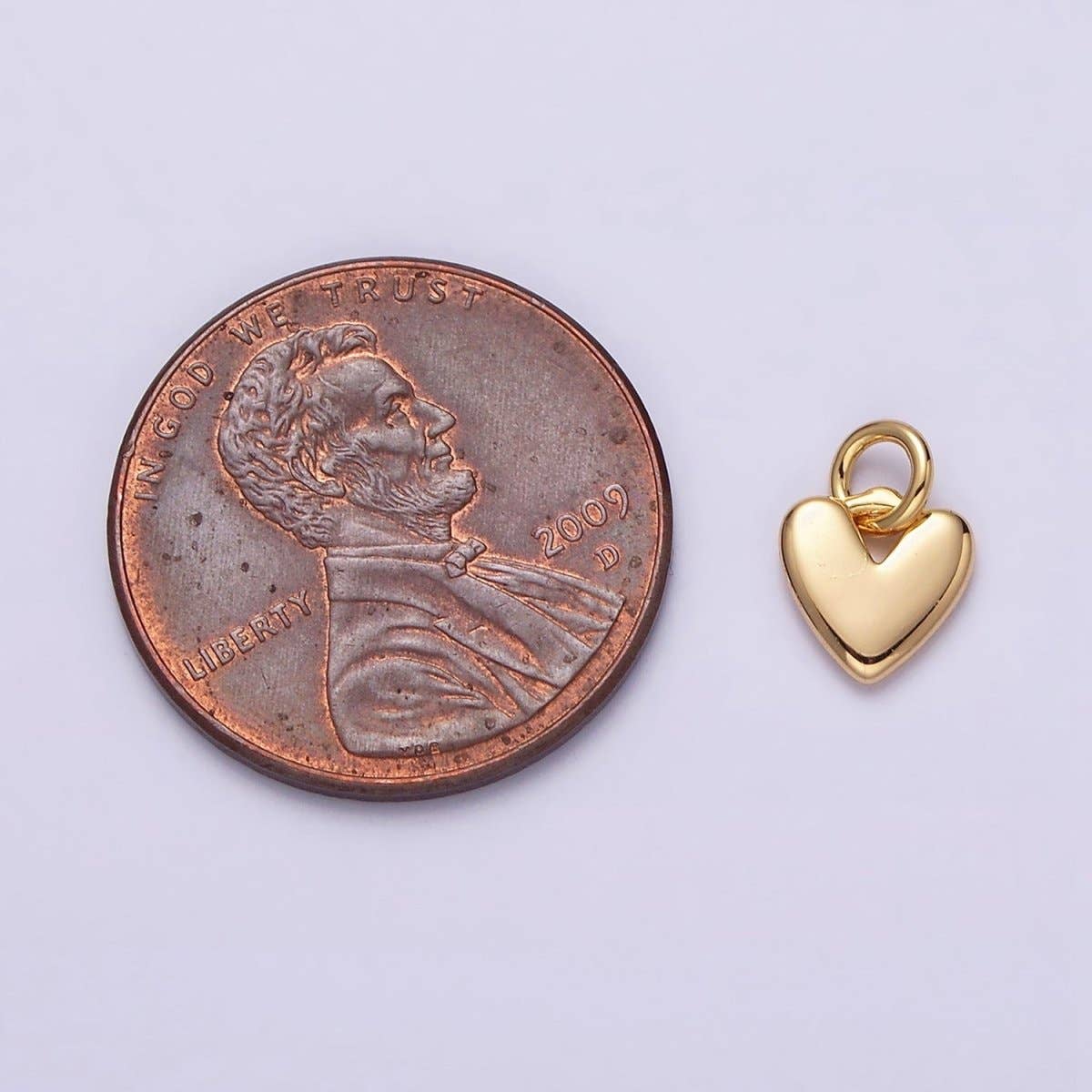 Aim Eternal - Wholesale Individual Charm/Pendant - 16K Gold Filled Heart Mini Add-On Charm in Gold & Silver | AC-1342 AC-13432