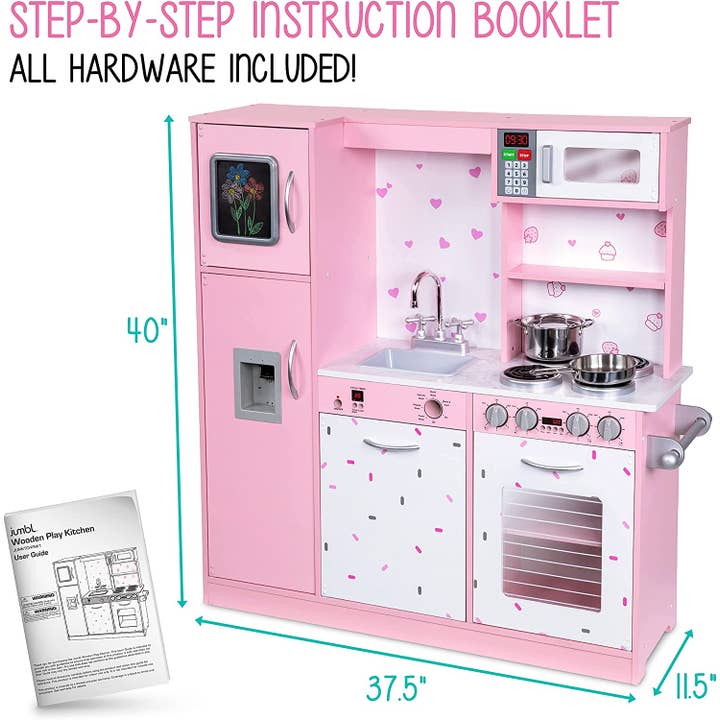 Jumbl - Wholesale Toy Set - Kids - Kids Kitchen Set, Pretend Wooden Kitchen Playset