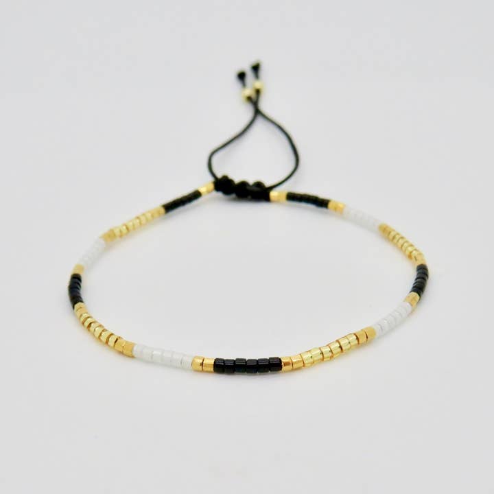 Rosamariposa – Großhandel Perlenarmband – Feines 3-Farben-Armband – 24 Karat vergoldet1