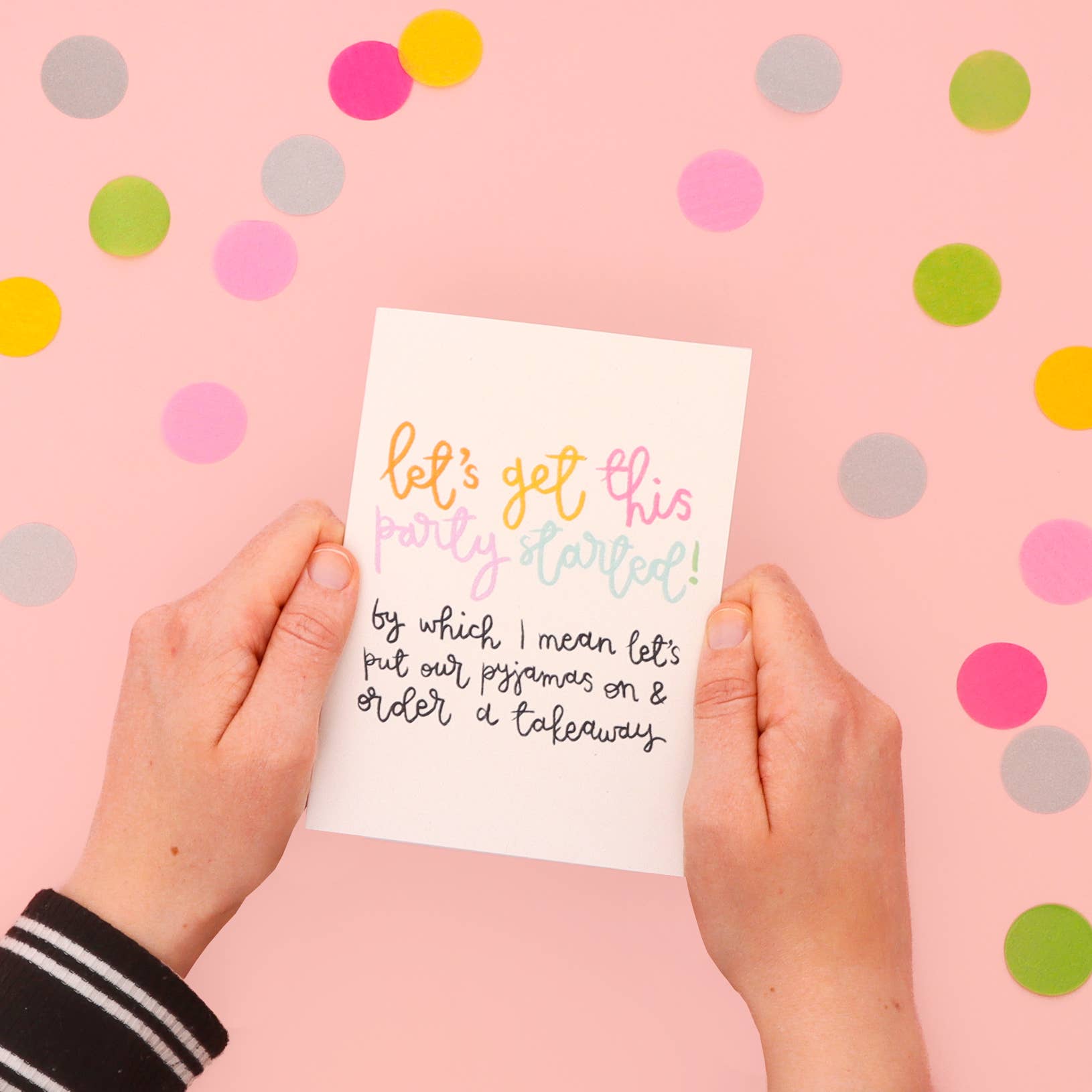 Oh, Laura – wholesale Birthday card – greeting card - 'let's get this party started'1