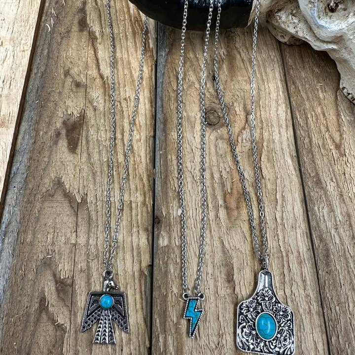 Antique Silver Small Bolt Pendant for wholesale on Faire3