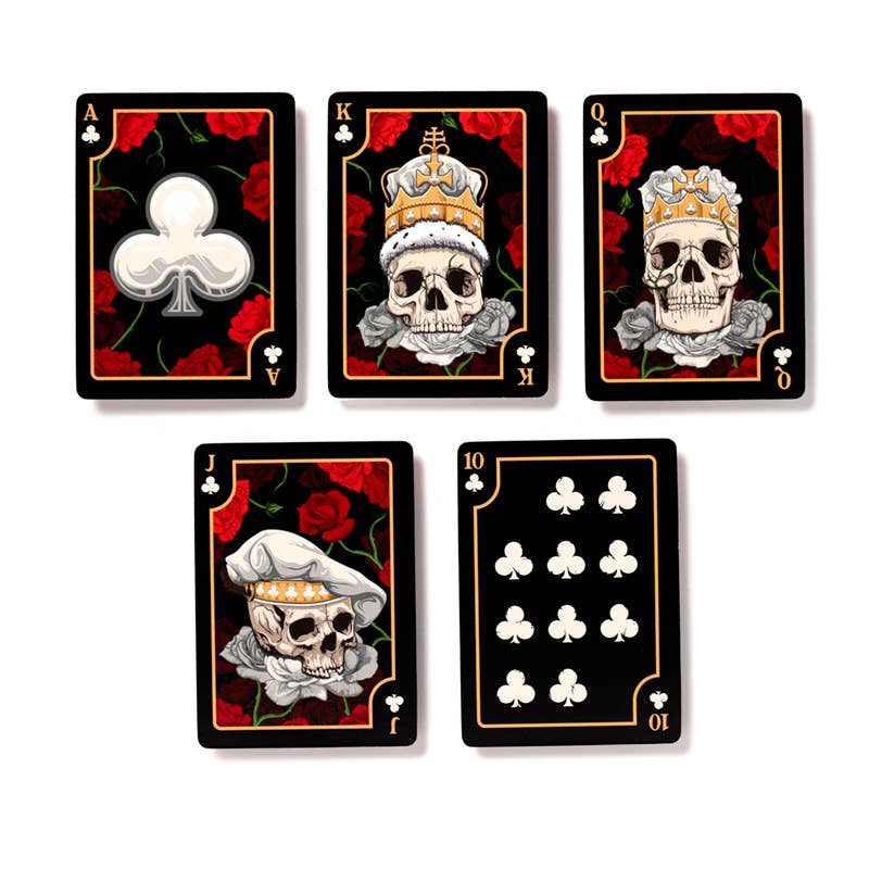 Puckator Ltd - Venta al por mayor Baraja de cartas - Baraja estándar de cartas con calaveras y rosas4