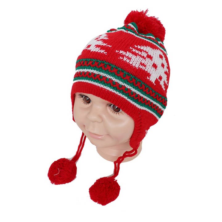 Cap Zone - Wholesale Beanie - Kids - Christmas Feliz Navidad Snowman Kids Beanie3