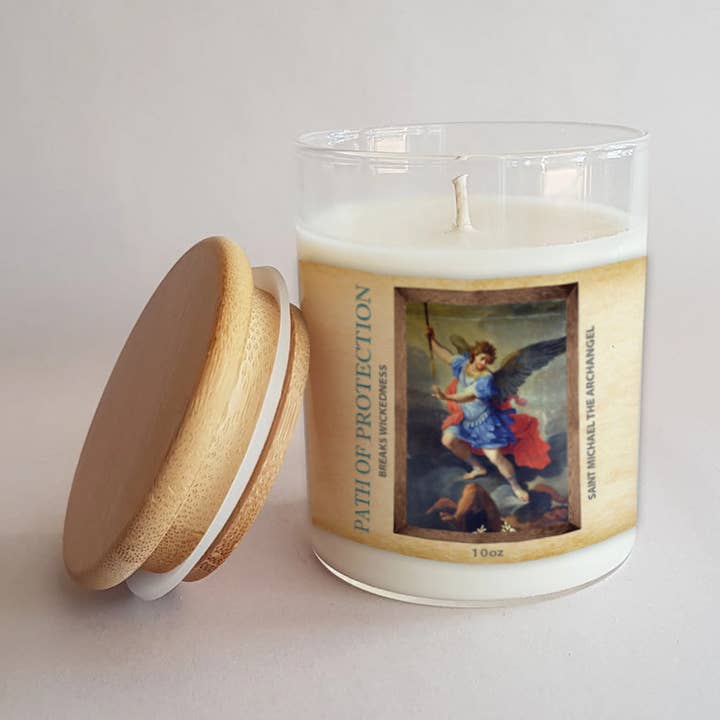 Path of Protection Candle - Angels & Saints for wholesale by Seven Souls Botanicals