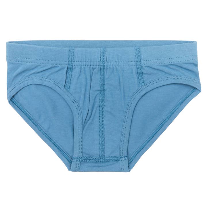 4112 BU | Jungen Slip - Denimblau for wholesale by Leela Cotton