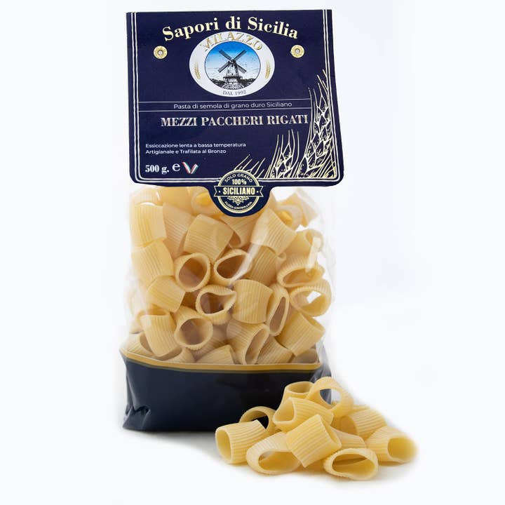 Pastificio Milazzo - Wholesale Pasta - Pasta -HALF PACCHERI OF 100% SICILIAN WHEAT- 500 gr.1