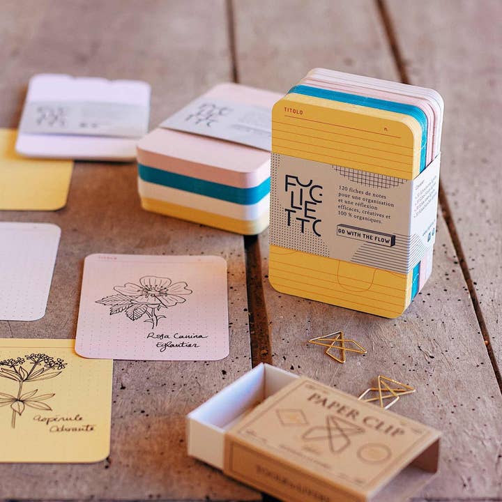 Foglietto - Wholesale Stationery/Notecard Set - Go with the flow - Deck of A7 memo cards10