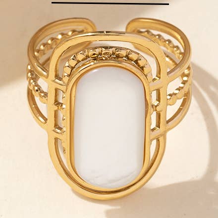 Adjustable ring Stainless steel 25BGA208 for wholesale by Blossom bijoux