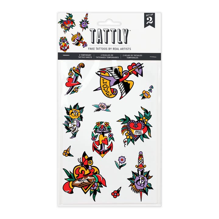 Love Motifs Tattoo Sheets for wholesale by Tattly