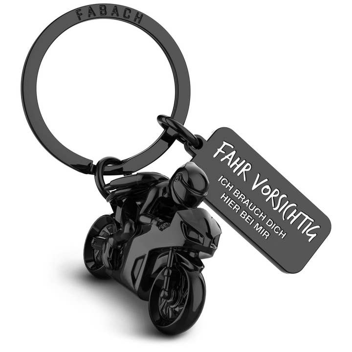 "Motorcycle Angel" Guardian Angel Keychain Motorcycle - Angel Good Luck Charm for Motorcyclists for wholesale by FABACH – Die Schlüsselanhänger-Schmiede