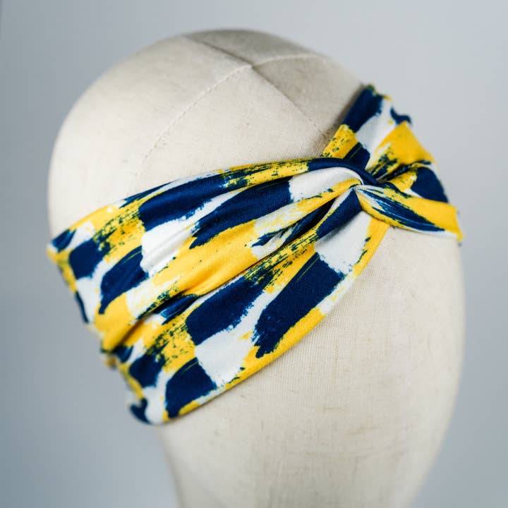 Bandeau torsadé de l'Université du Michigan pour la vente par Hen’s Bow Co