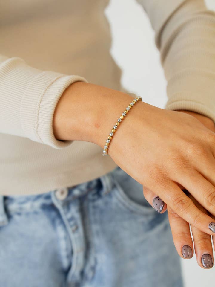 Zilveren & Gouden Kralenarmband voor wholesale door Shop Andi