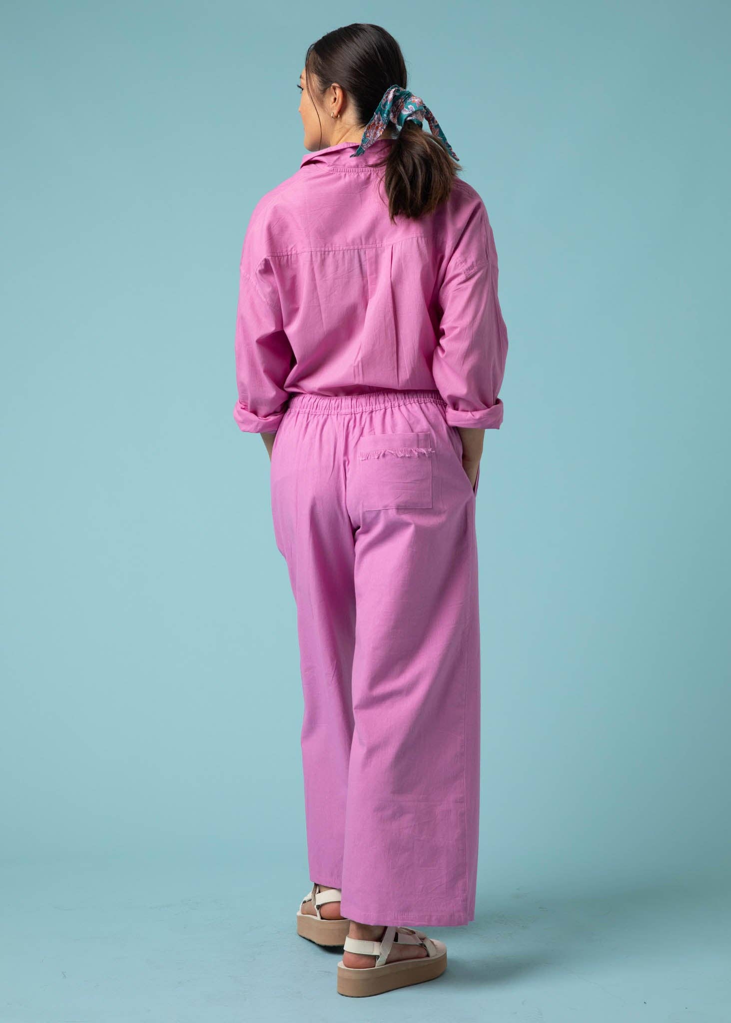 and for Good – Calças - Mulher por atacado – Calça Shore - Dahlia4