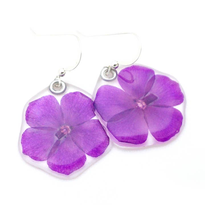 69214 Phlox Flower Earrings for wholesale by Petal Connection
