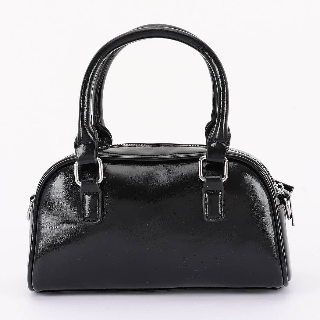 3AM BY H&D ACCESSORIES – Engroshandel Taske med håndtag – til kvinder – Bowlingtaske i vegansk læder med snørelukning4