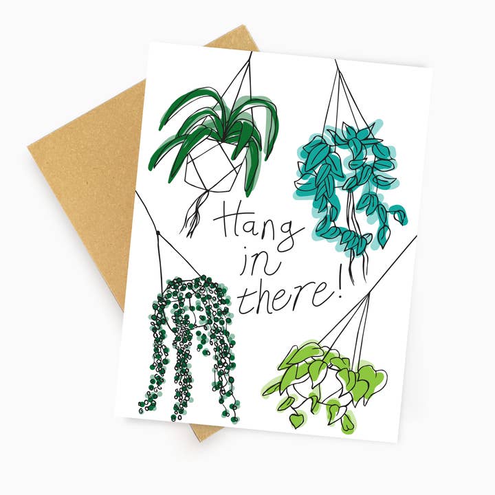 Accrochez-vous là-dedans ! Carte de voeux pour la vente par Sleepy Panther Design Co