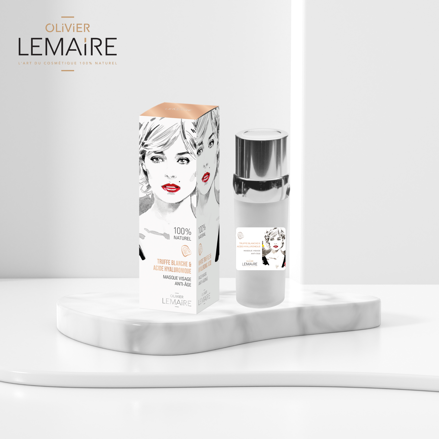 Olivier Lemaire - Vente Masque pour le visage - Masque - Truffe Blanche & Acide Hyaluronique0