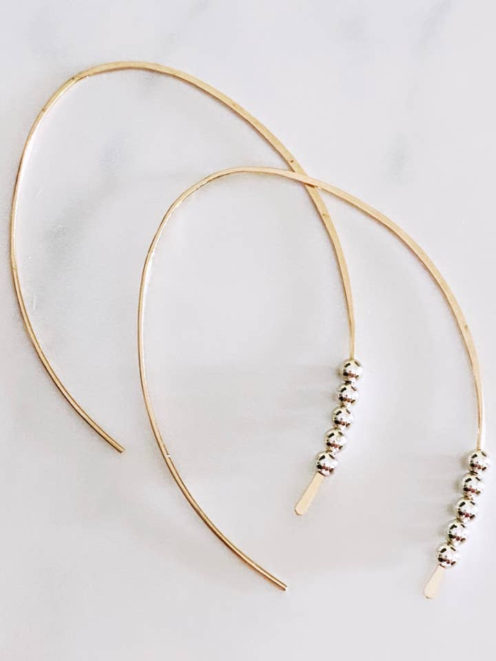 Aros abiertos de metal mezclado moderno para venta al por mayor de Bonnie Boardman Jewelry