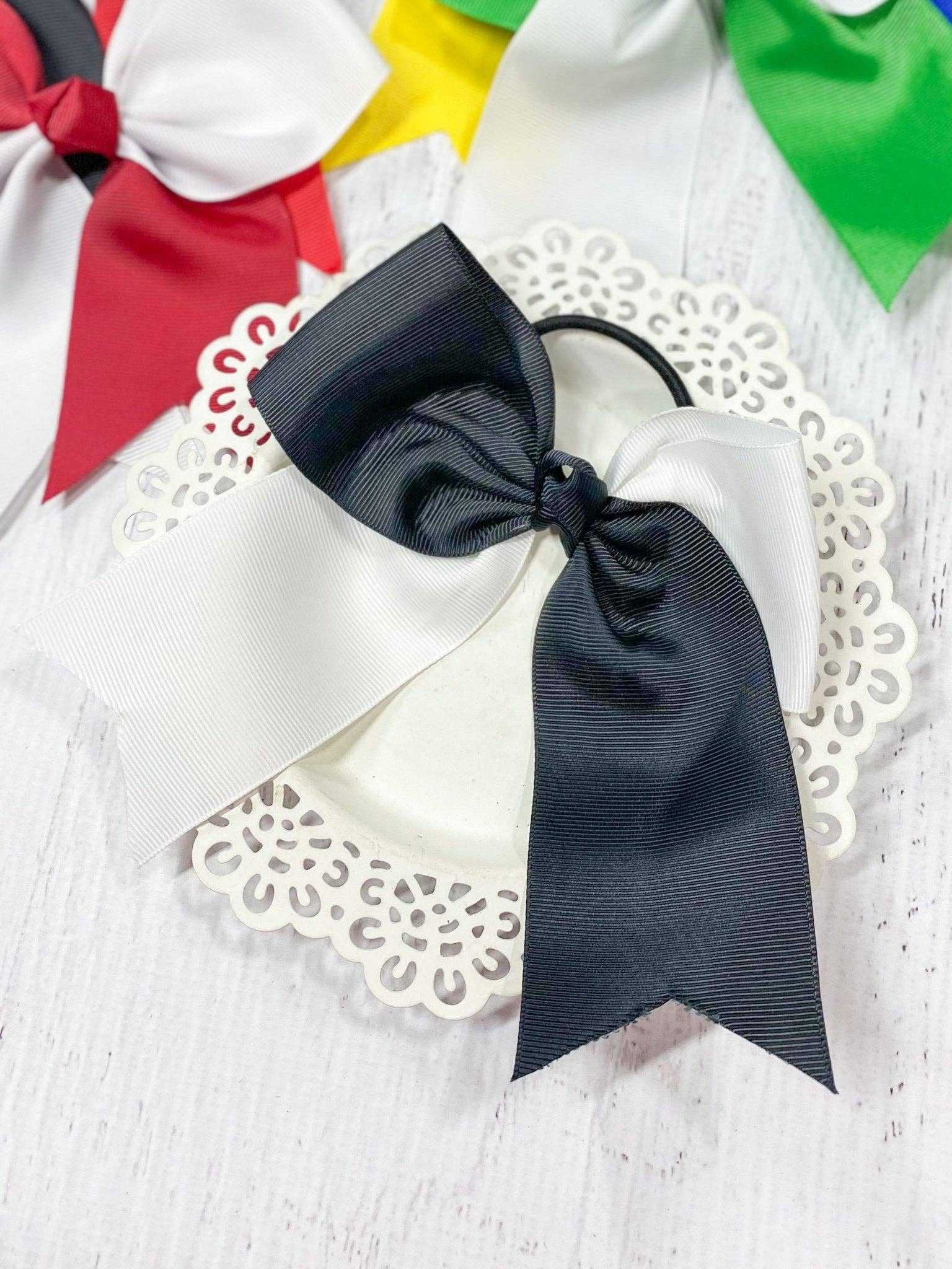 The Hair Bow Company - Wholesale Hair Bow - Kids - School Spirit Cheer Bows - Pony O - 6"9