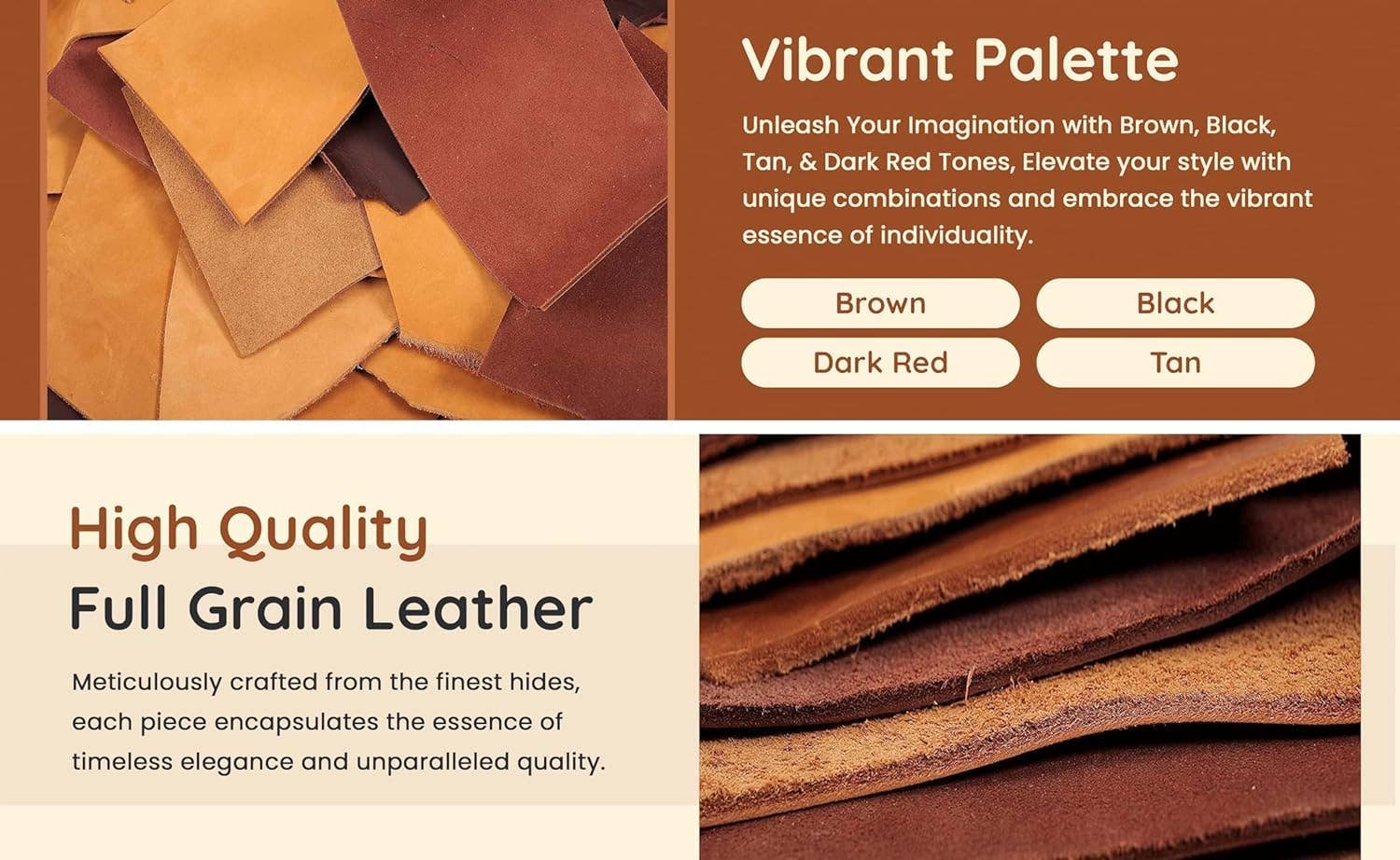 Tuzech Leather - Wholesale Craft Supplies - TUZECH Leather Scrap Large Pieces of Full Grain Leather6