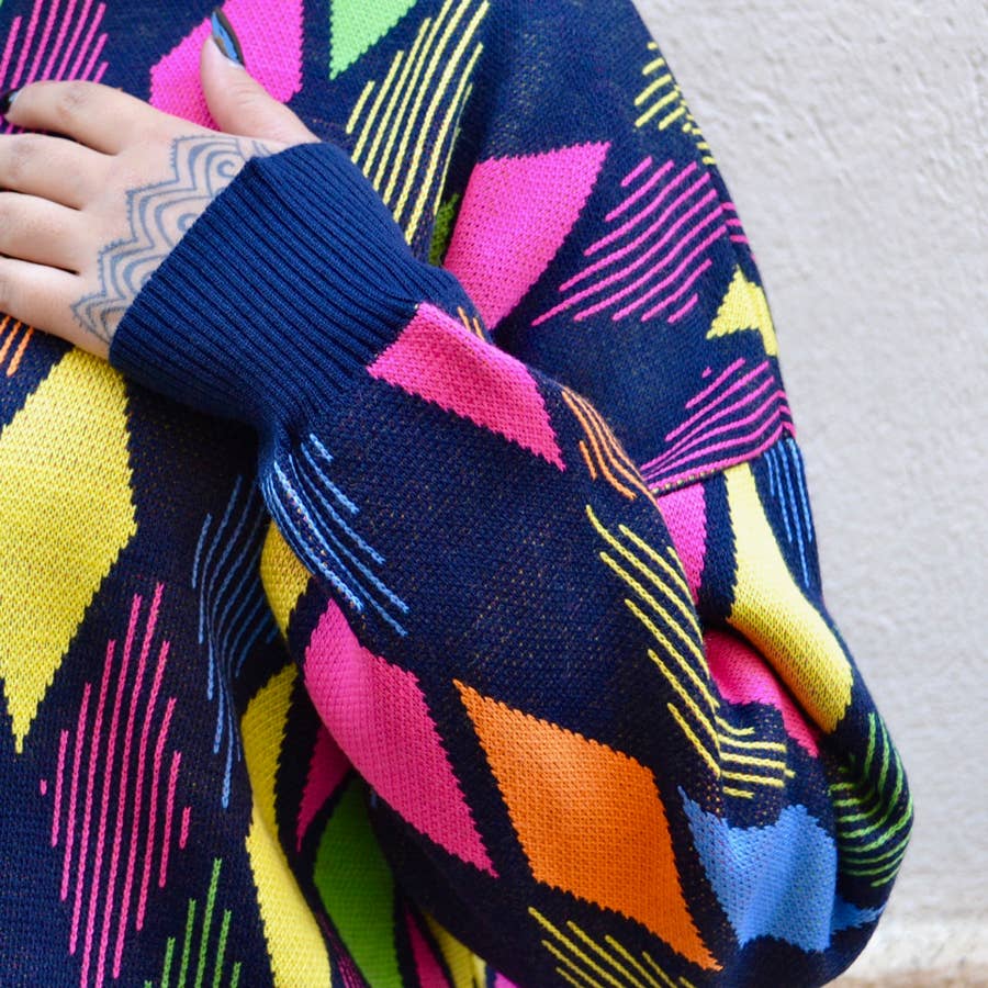 Flipa Barcelona - Wholesale Knit Sweater - Women's - Colourful high neck sweater2