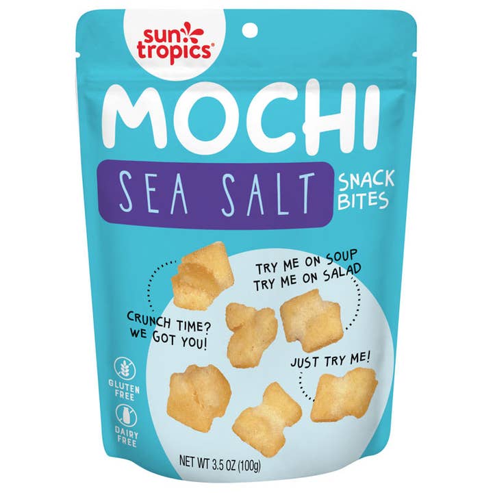 Sun Tropics - Wholesale Puffed Snack - Sun Tropics Mochi Snack Bites - Sea Salt, 12 - 3.5 oz