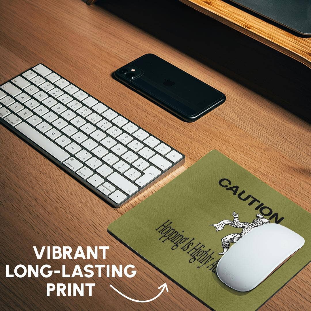 3dRose - Vendita all'ingrosso Tappetino per mouse - 3dRose, Attenzione Saltare È Altamente Additivo Con Ballerino di Morris di Mezza Età, Tappetino per Mouse5