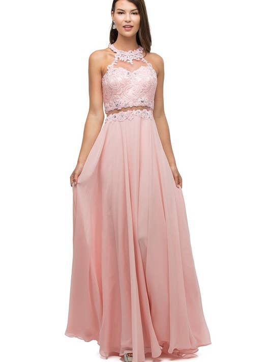 Vestido de Fiesta con Detalle de Cintura Transparente para venta al por mayor de Dancing Queen Dress