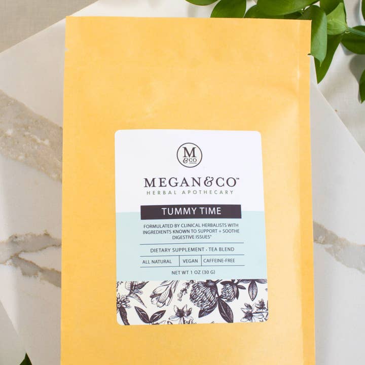 MEGAN & CO. Herbal Apothecary - Wholesale Health/Detox Tea - Tummy Time Tea Blend (Sample 1 oz) – Loose Leaf Herbal Tea for Digestive Comfort & Gut Balance