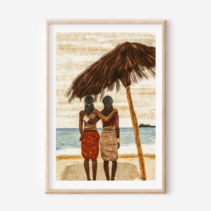 In The Shade - Art mural ethnique pour la vente par Organique Rita | Art Prints & Stationary