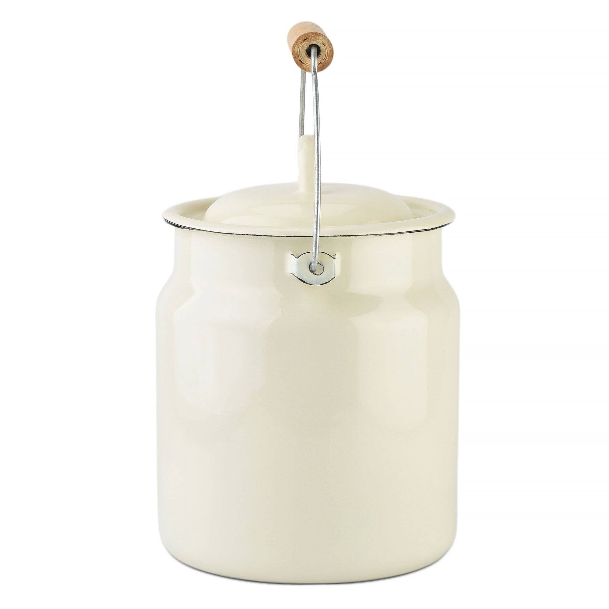 STP - Wholesale Jar - Vintage Style Enamel Milk Can with Lid 3.5-qt8