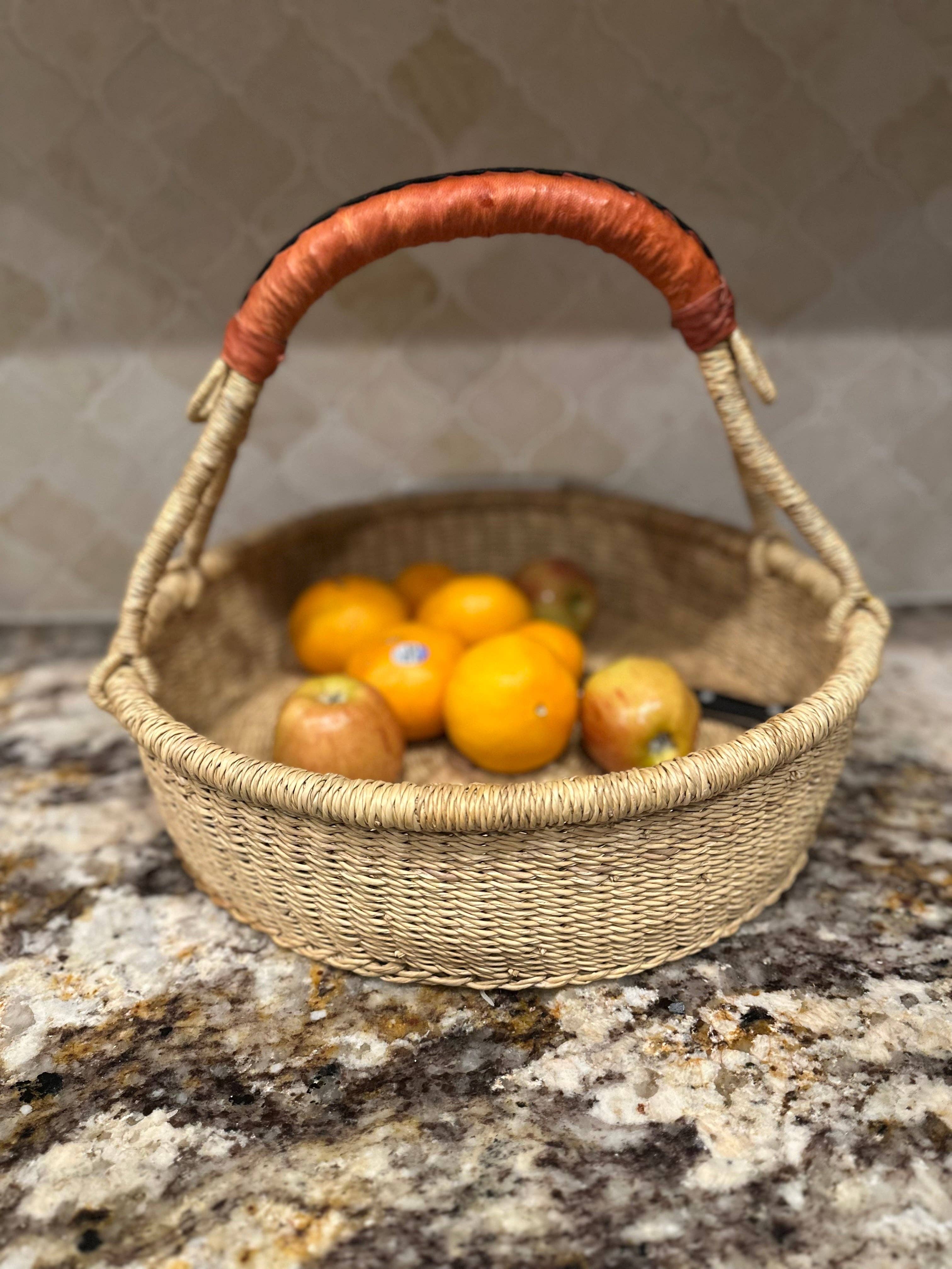 The African Home Goods - Wholesale Mand - Haverst Gevlochten Mand, Draagbare Tuin Oogstmand, voor Picknick, Paaseieren, Opslag, Verzamelen van Producten en Eieren7