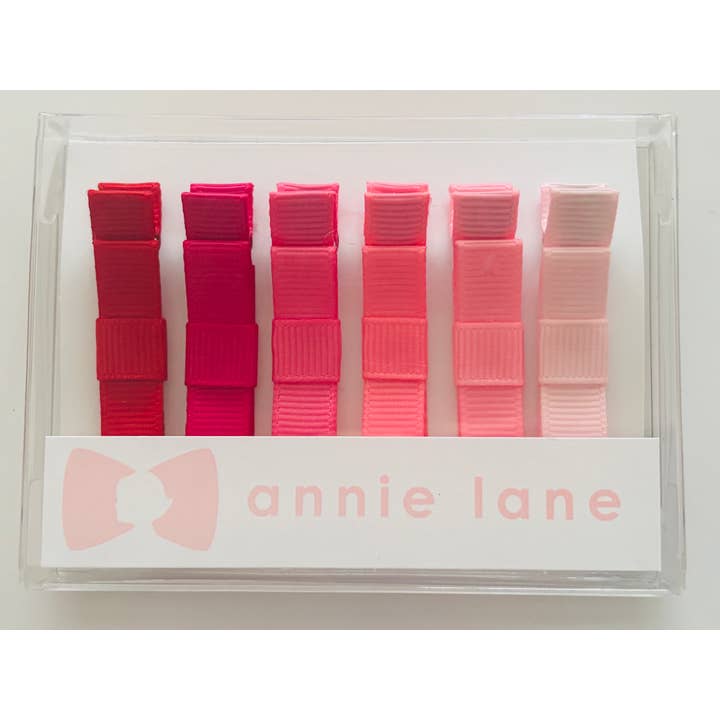 Æske med 6 hårsløjfer - Valentinsdag Lys Seks for engroshandel hos Annie Lane