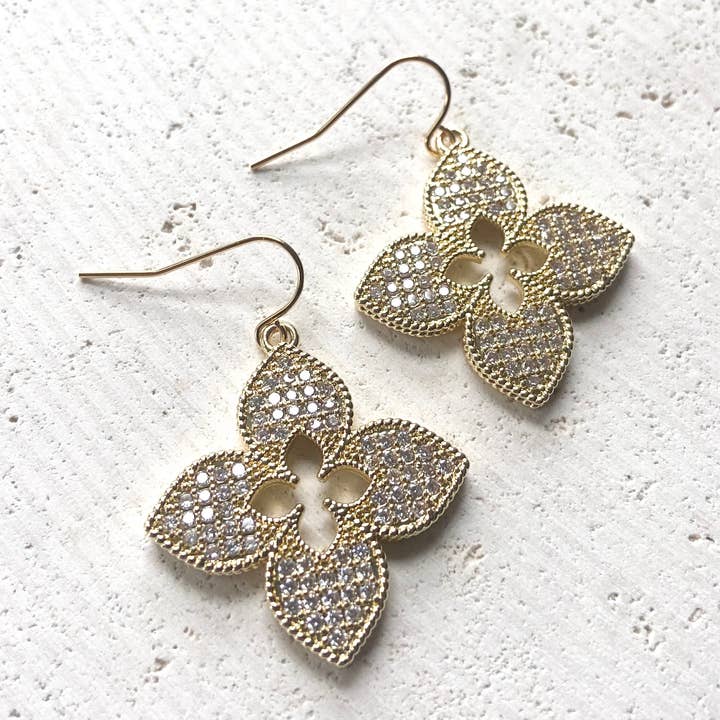 VB&CO Designs Handmade Jewelry - Venta al por mayor Pendientes colgantes - Trébol cuadrifolio, tienda de joyas de diseño, moderna 8