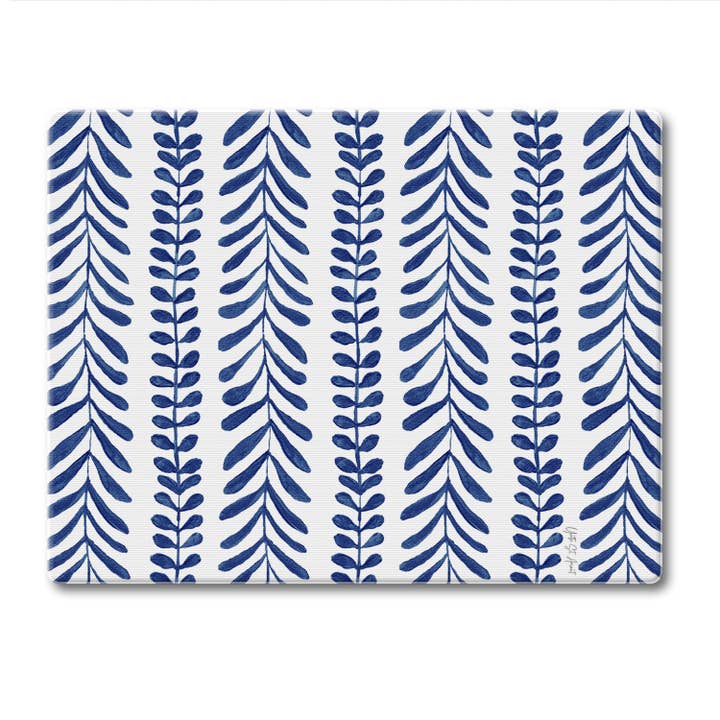 Tábua de Corte de Vidro "Alga Marinha Índigo" 10" x 8" por atacado de CounterArt/Highland Home/Thirstystone