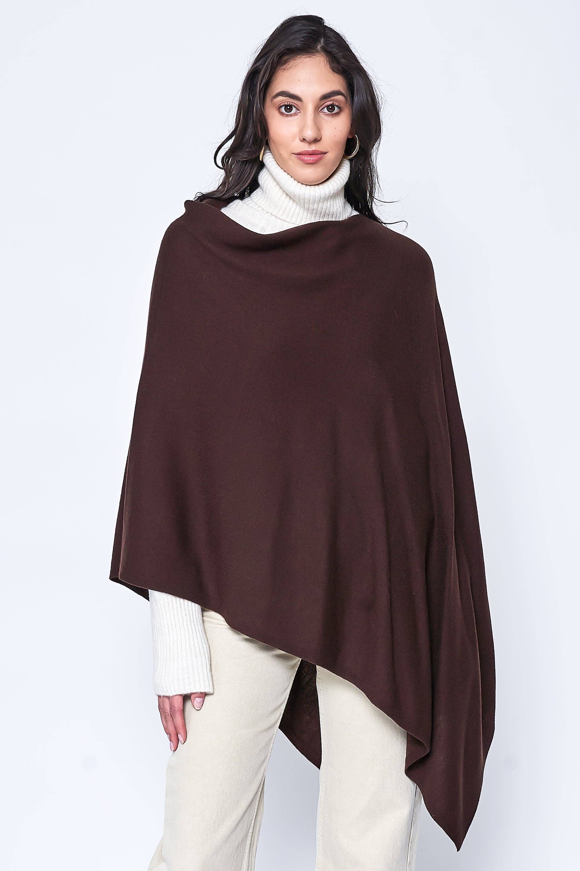 Do Everything In Love® - Wholesale Poncho - Women's - Solid Scarf Poncho4