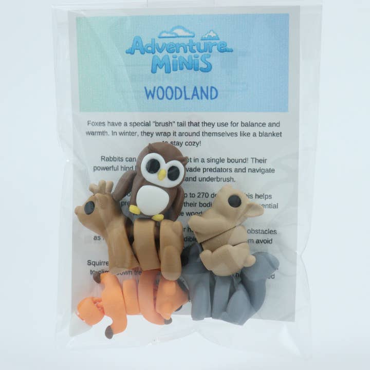 3D Printed Animals – Adventure Minis Woodland Set Fidget Toy for wholesale by MrSpinner