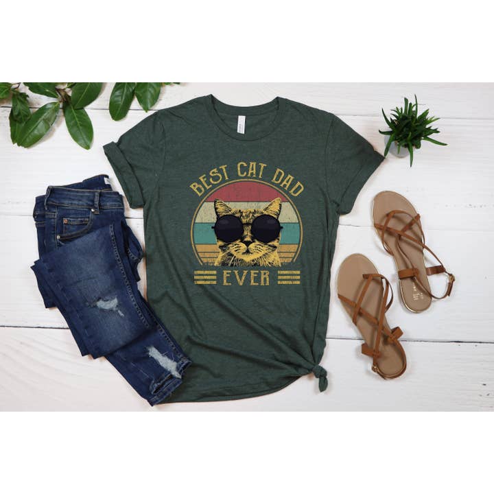 Best Cat Dad Ever Shirt,New Dad Shirt,Dad Shirt,Daddy Shirt,Father's Day Shirt,Best Dad shirt,Gift for Dad,Cat Dad Gift, Cat Lover Gift for wholesale by PrimestoreUS