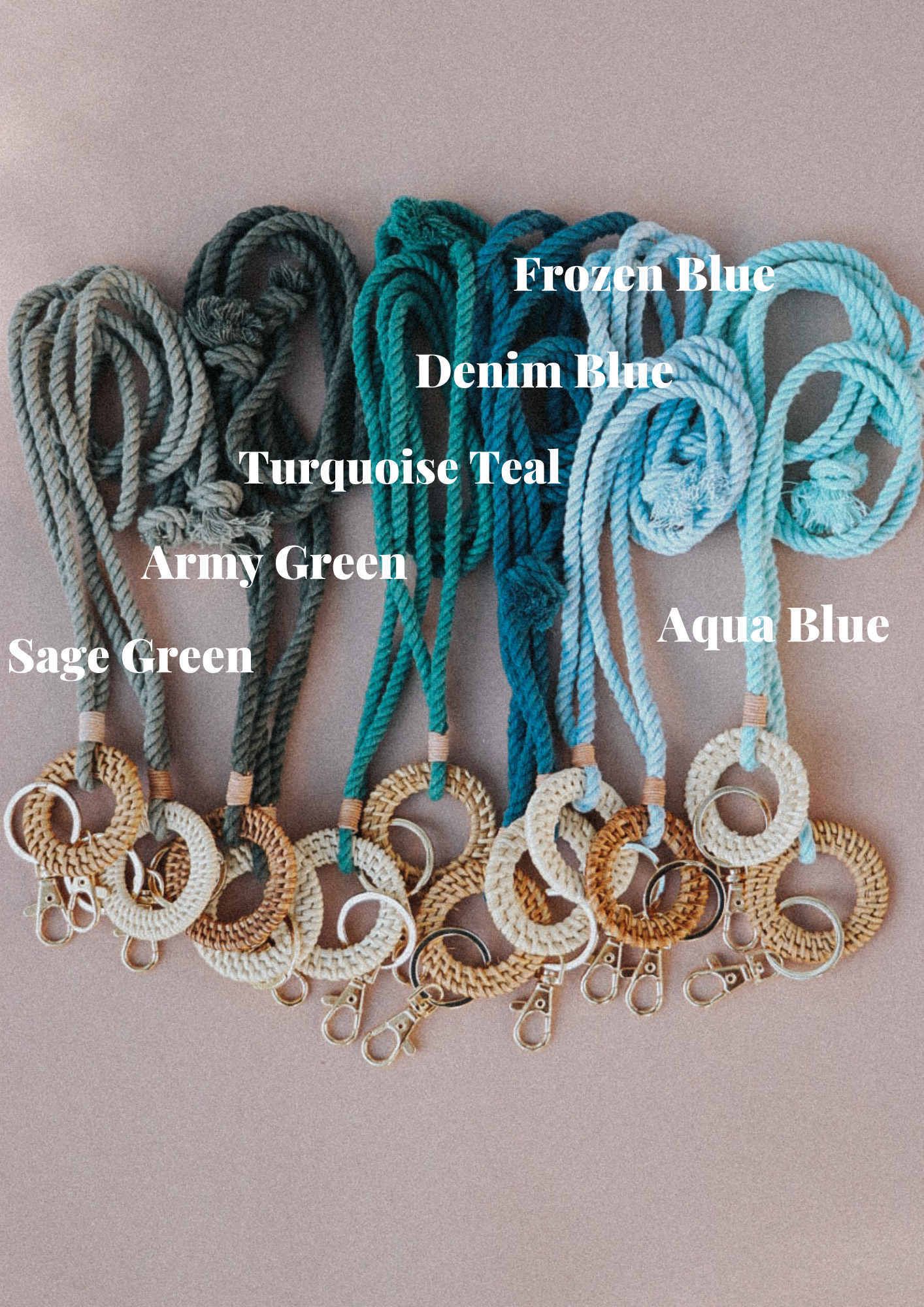 DayCrafter – wholesale Snodd - Dam – Rattan Nyckelring Nyckelband - Macrame Snodd - Boho Snodd3