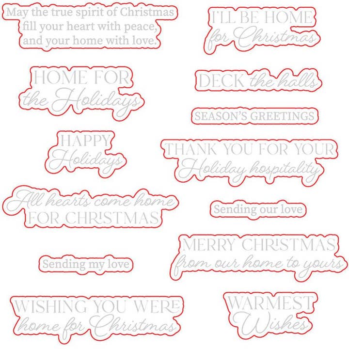 Hjem til ferien - Honey Cuts - Koordinerende dies for engroshandel hos Honey Bee Stamps