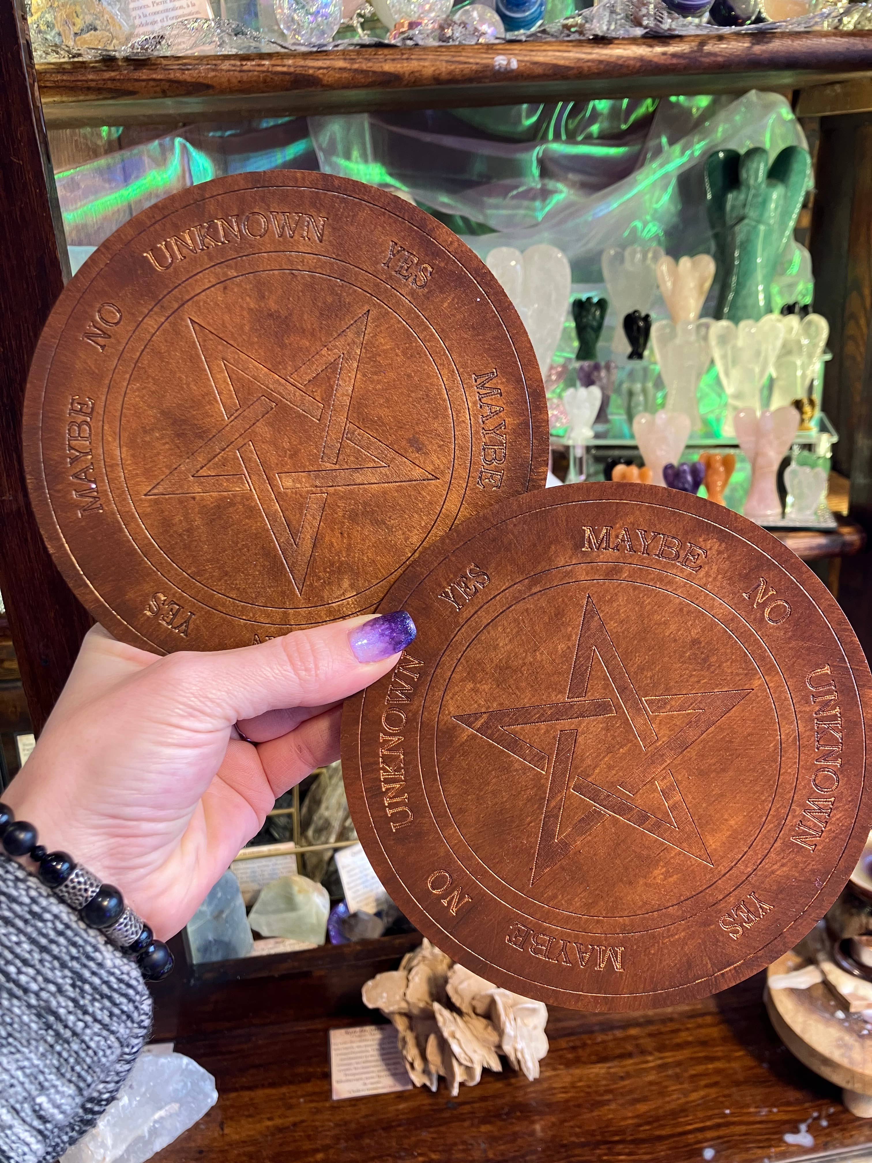 Desarwen - Wholesale Meditation Supplies - Pendulum board 15 cm wicca altar witch divination 8