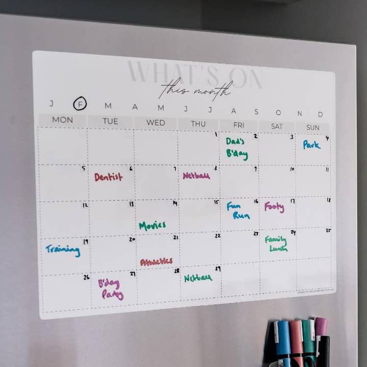 Magnetic Planner - Monthly Calendar for wholesale by Mikki and Me