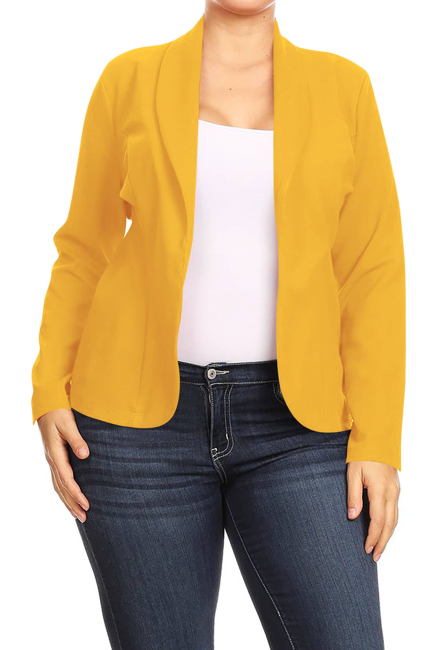 MOA COLLECTION - Wholesale Blazer - Women's - Plus Size Casual Open Front Office Work Wear Blazer Jacket40