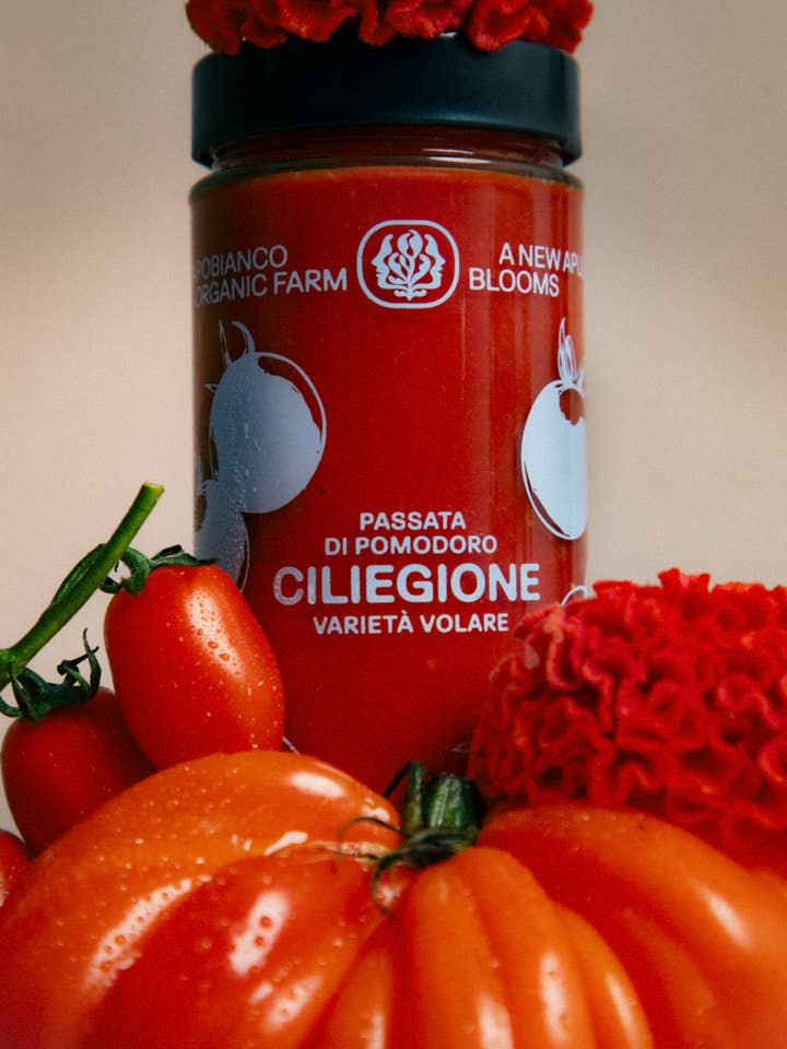 SALSA DE TOMATE CHERRY ECOLÓGICA 550g para venta al por mayor de CAPOBIANCO ORGANIC FARM