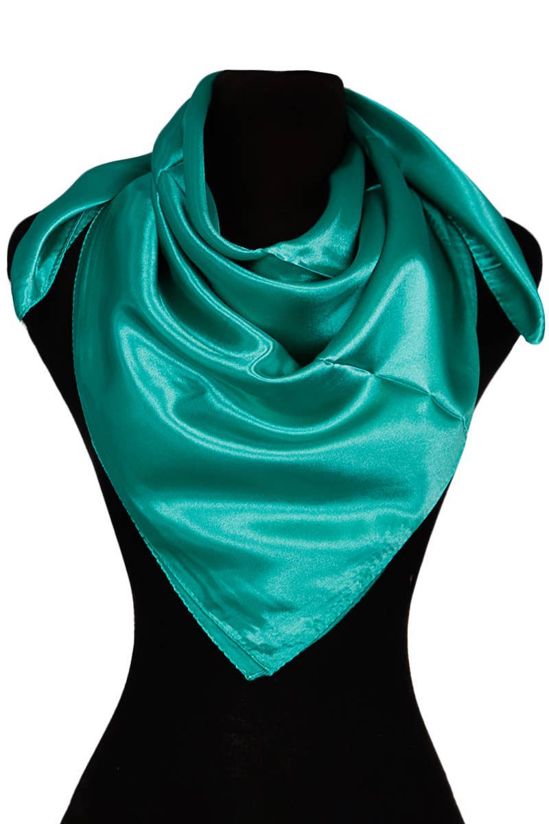 Cap Zone - Vente Écharpe – femme - Foulard carré brillant en satin polyester effet soie41