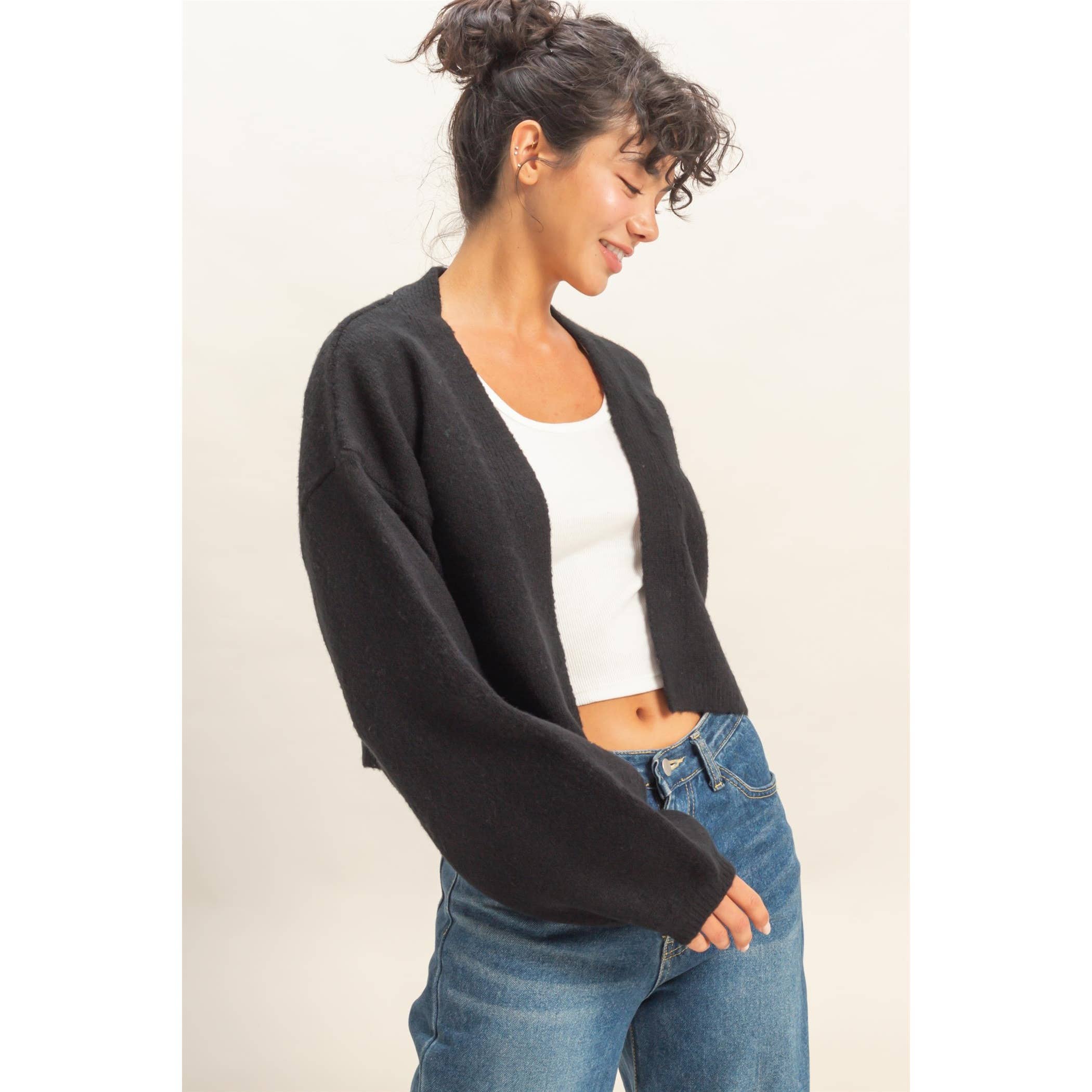 Double Zero - Vendita all'ingrosso Cardigan - Donna - Maglione cardigan aperto sul davanti27