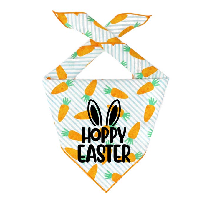 Hoppy Easter Dog Bandana, Carrots, Bunny for wholesale by Paisley Paw Designs