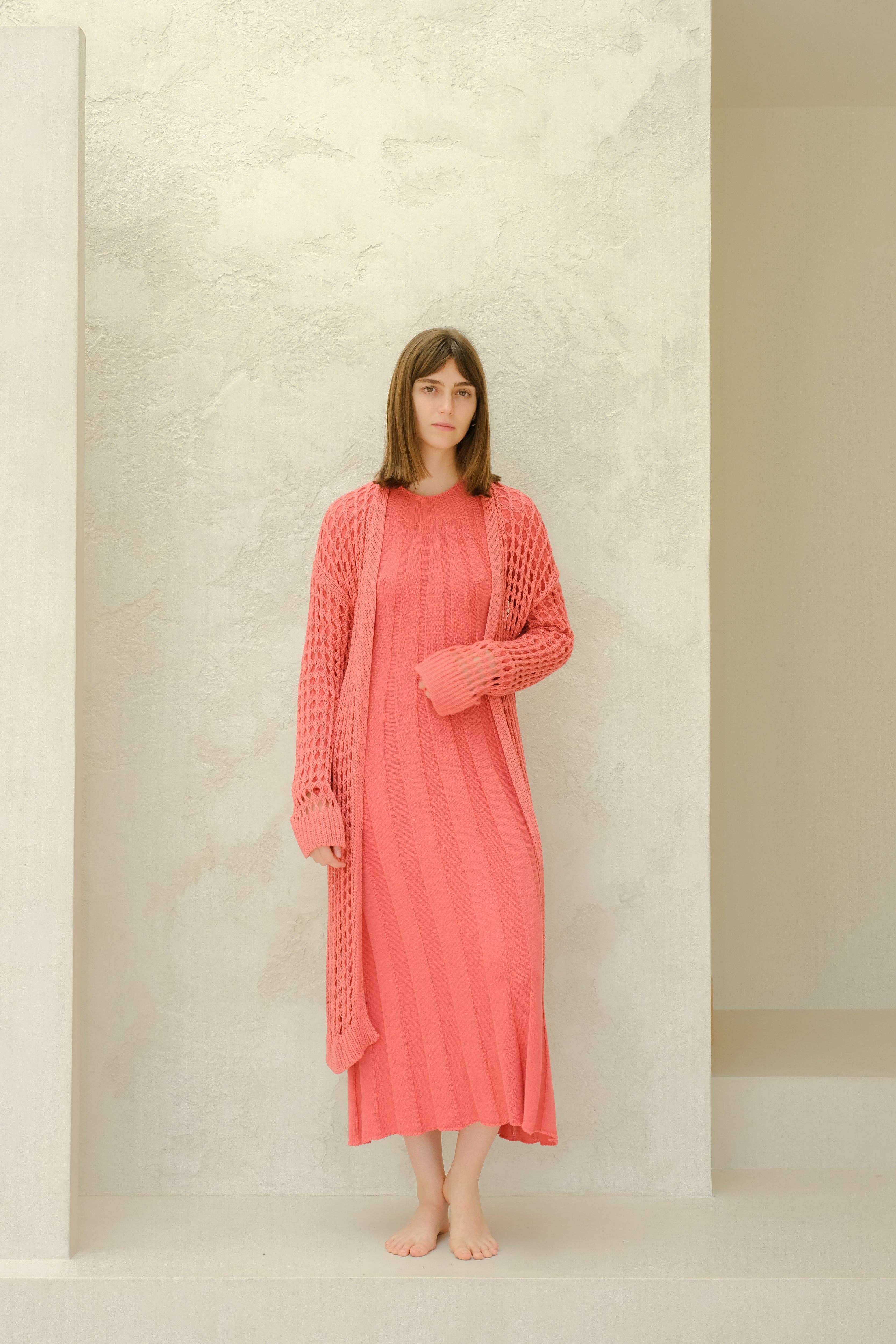 Lèmme – Engroshandel Cardigan - Dame – Fin bomulds hæklet maxi-cardigan22