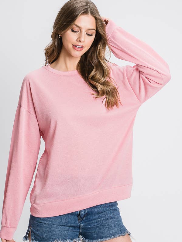 TOP L/S CON CUELLO REDONDO para venta al por mayor de Tres Bien, Inc